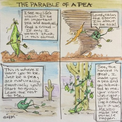 Submit like the pea.