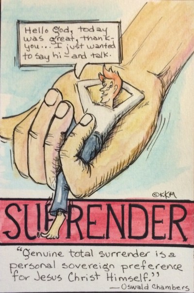 Surrender--lay back in God's hands for EVERYTHING.  Relax