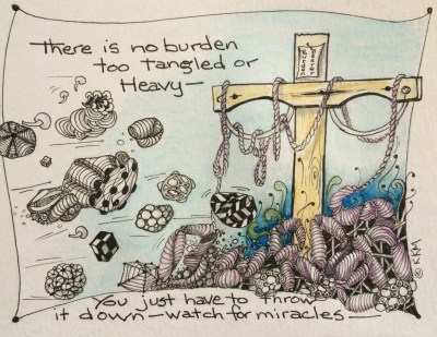 I dare you to start throwing your cares at Jesus--just don't forget to release them.