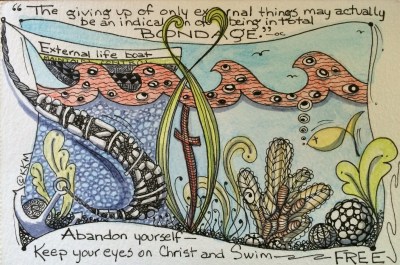 Let go of your works and swim free.