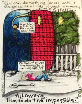 God IS the obstacle and the reliever of the obstacle all at the same time.