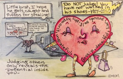 You can't avoid judgment, even if you just think it.