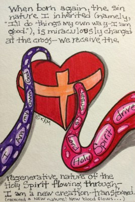 There's a blood transfusion at the cross.